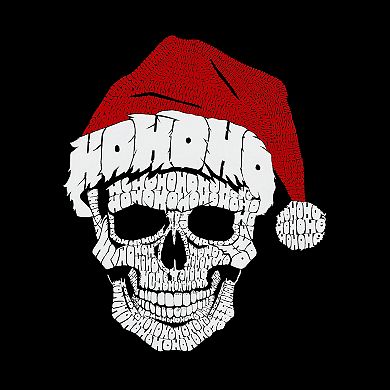 Santa Skull - Women's Word Art Hooded Sweatshirt