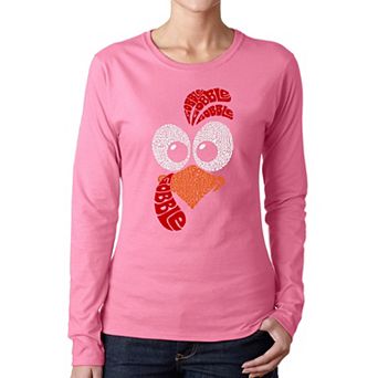 Turkey Face - Women's Word Art Long Sleeve T-shirt