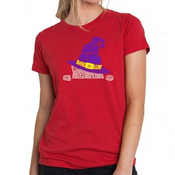 Peeking Witch Cat - Women's Premium Blend Word Art T-shirt