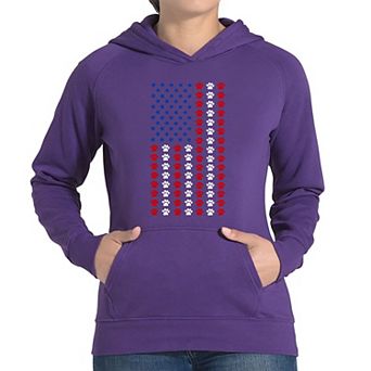 Paws Flag - Women's Word Art Hooded Sweatshirt