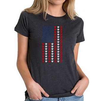 Paws Flag - Women's Premium Blend Word Art T-shirt