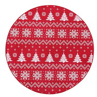 Garvee Modern Christmas Area Rug Xmas Tree Holiday Decorative Carpet