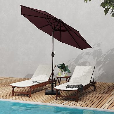 Westintrends 9 Ft. Outdoor/patio Umbrella With 50 Lbs. Concrete Weight Base
