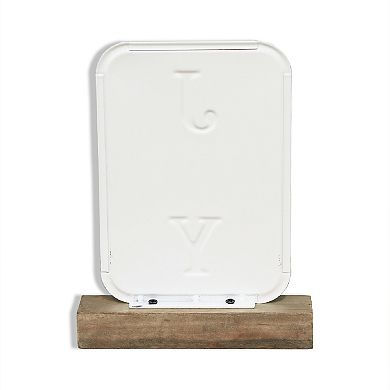 Parisloft JOY Metal Sign with Solid Wood Stand