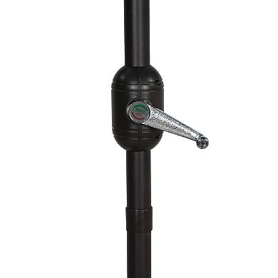 Westintrends 9 Ft. Aluminum Half Market Patio Umbrella With Half Base