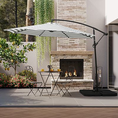 light patio umbrella LED Base Color:Soccer LAZZO 15 ft. Large shielding you from UV