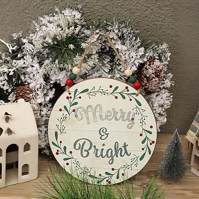 Parisloft Merry and Bright Christmas Wall Hainging Ornament