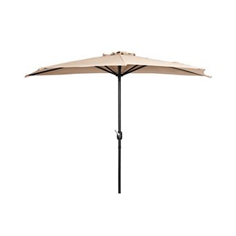 Westintrends 9 Ft. Aluminum Half Market Patio Umbrella