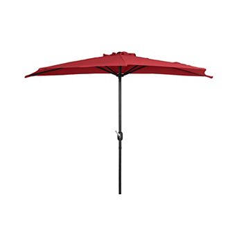 Westintrends 9 Ft. Aluminum Half Market Patio Umbrella