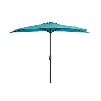 Westintrends 9 Ft. Aluminum Half Market Patio Umbrella