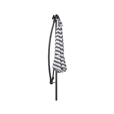 Westintrends 10 Ft. Cantilever Oudoor/patio Umbrella With Solar Power Led Lights