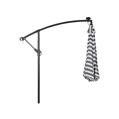 Westintrends 10 Ft. Cantilever Oudoor/patio Umbrella With Solar Power Led Lights