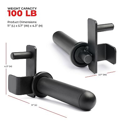 Sunny Health & Fitness Adjustable Weight Plate Holder Attachment for Power Rack