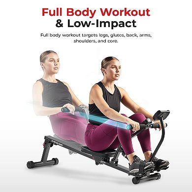 Sunny Health & Fitness Smart Compact Hydraulic Rowing Machine