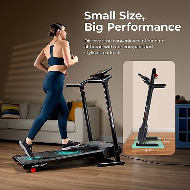 Sunny Health & Fitness Compact Motorized Smart Treadmill