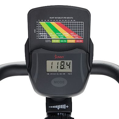 Sunny Health & Fitness Smart Magnetic Resistance Recumbent Bike