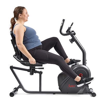 Sunny Health & Fitness Smart Magnetic Resistance Recumbent Bike
