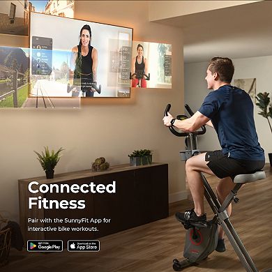 Sunny Health & Fitness Foldable Magnetic Exercise X-Bike