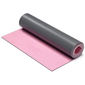 Sunny Health & Fitness Anti-Slip Dual Color Exercise Yoga Mat Pink