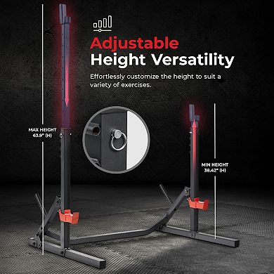 Sunny Health & Fitness Multifunctional Adjustable Bench Press Squat Rack