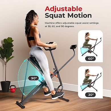 Sunny Health & Fitness Smart Upright Row-N-Ride® Squat Assist Trainer Machine