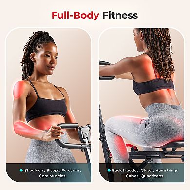Sunny Health & Fitness Smart Upright Row-N-Ride® Squat Assist Trainer Machine