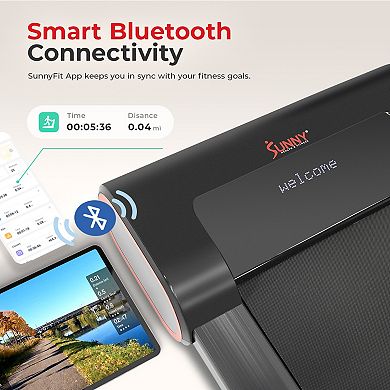 Sunny Health & Fitness Under Desk Smart TreadPad® Walking Treadmill