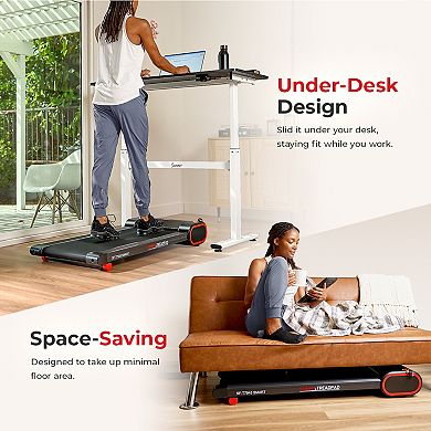Sunny Health & Fitness Under Desk Smart TreadPad® Walking Treadmill