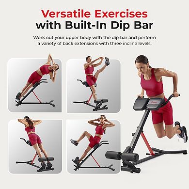 Sunny Health & Fitness Hyperextension Roman Chair