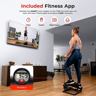 Sunny Health & Fitness Smart Twist Exercise Stepper Machine
