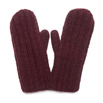 Feelgoodz Women's Artisan Hand-Knit Denali Ribbed Mitten