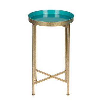 Celia Round Metal Foldable Tray Accent Table