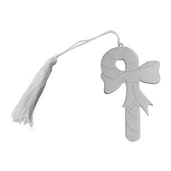 Candy Cane Ornament with White Tassel