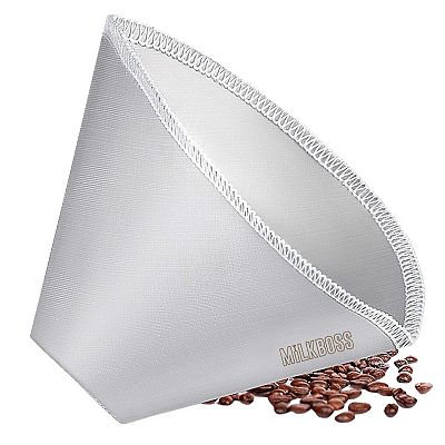 Zulay Kitchen Milk Boss Pour Over Coffee Filter Size 4