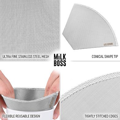 Zulay Kitchen Milk Boss Pour Over Coffee Filter Size 4