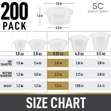 Zulay Kitchen Clear Jello Shot Cups with Lids