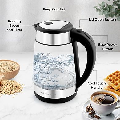 Zulay Kitchen Fast-Boiling Electric Kettle - 1.7L Hot Water Kettle 1500W With Auto Shut-Off