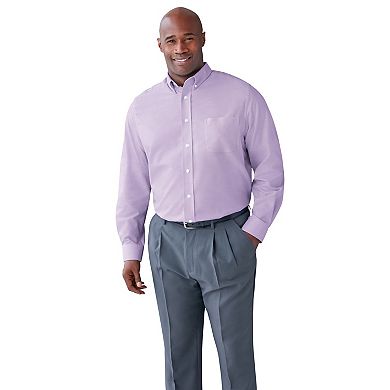 KingSize Men's Big & Tall Long-Sleeve Wrinkle-Free Everyday Oxford