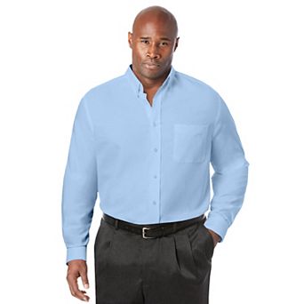 KingSize Men's Big & Tall Long-Sleeve Wrinkle-Free Everyday Oxford