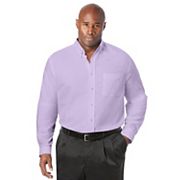 big and tall purple dress shirts BIG & TALL ROYAL TEXTURE L/S BUTTON-DOWN DRESS SHIRT