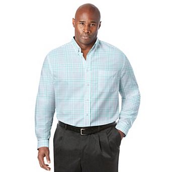 KingSize Men's Big & Tall Long-Sleeve Wrinkle-Free Everyday Oxford