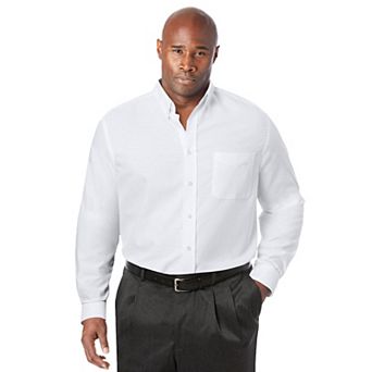 KingSize Men's Big & Tall Long-Sleeve Wrinkle-Free Everyday Oxford