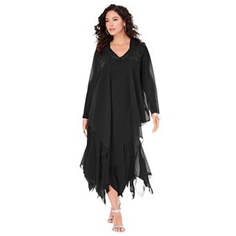 Roaman's Women's Plus Size Sequin Jacket Dress Set