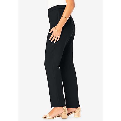 Roaman's Women's Plus Size Tall Classic Bend Over Pant