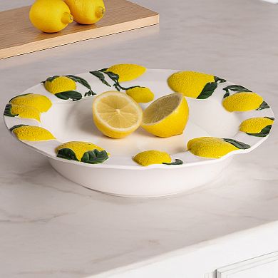 Home Essentials Handpainted Lemon Serving Bowl
