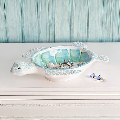 Home Essentials Blue Mosaic Turtle Bowl