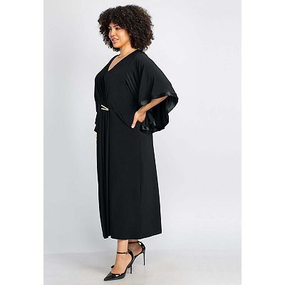 catherines plus size dresses Catherines Women's Plus Size Curvy Collection Draped Midi Dress