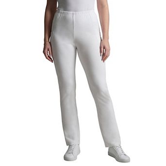 Woman Within Plus Size Tall Stretch-Cotton Knit Pull-On Bootcut Pocket Leggings