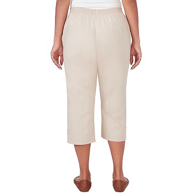 Petite Alfred Dunner Denim Twill Denim Split Hem Capri Pants