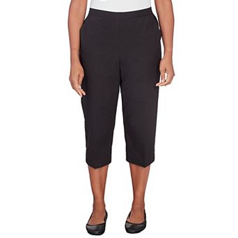 Petite Alfred Dunner Denim Twill Denim Split Hem Capri Pants